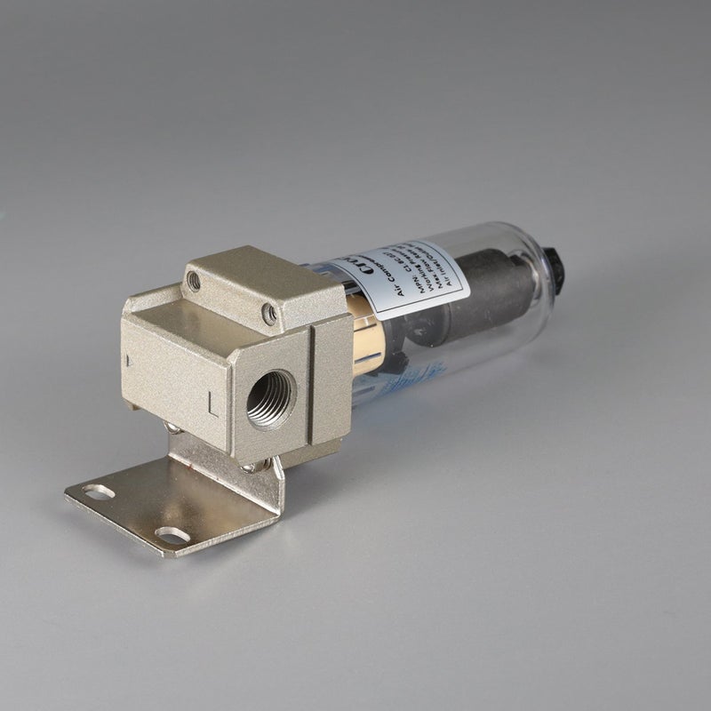 CrocSee C1.8C.027 1/4" NPT Thread 26CFM Automatic Drain Air Compressor Compressed In Line Particulate Moisture Water Trap Filter Separator with Mount - Image 4